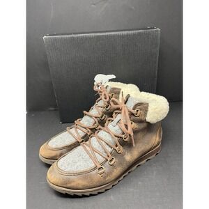 Sorel Harlow Lace Cozy Boots‎ Size 10 Brown NL3338-282